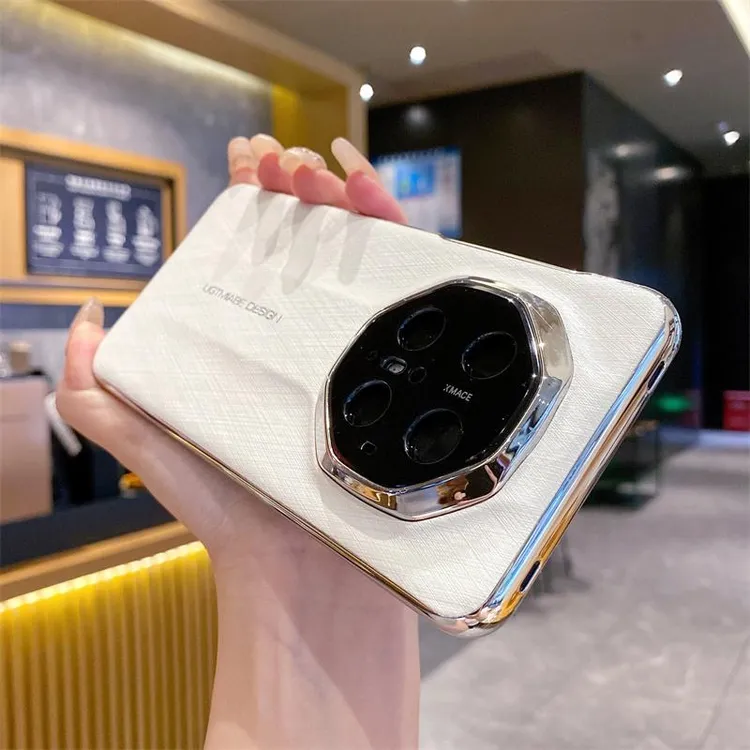 适用于华为mate70pro金丝银锦皮纹手机壳mate70RS秒变非凡超薄硬