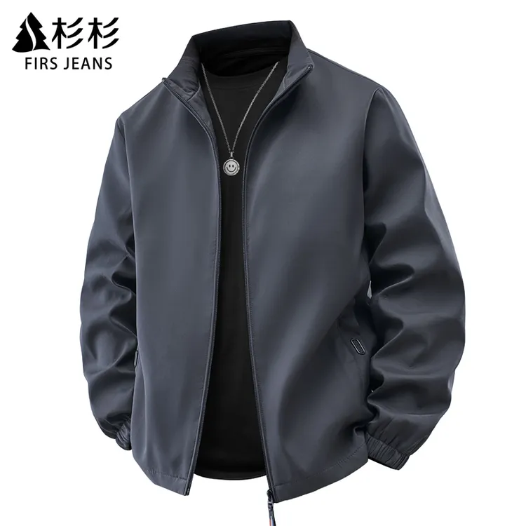 FIRS JEANS杉杉2025新款翻领外套男士春秋季宽松休闲夹克男款上衣