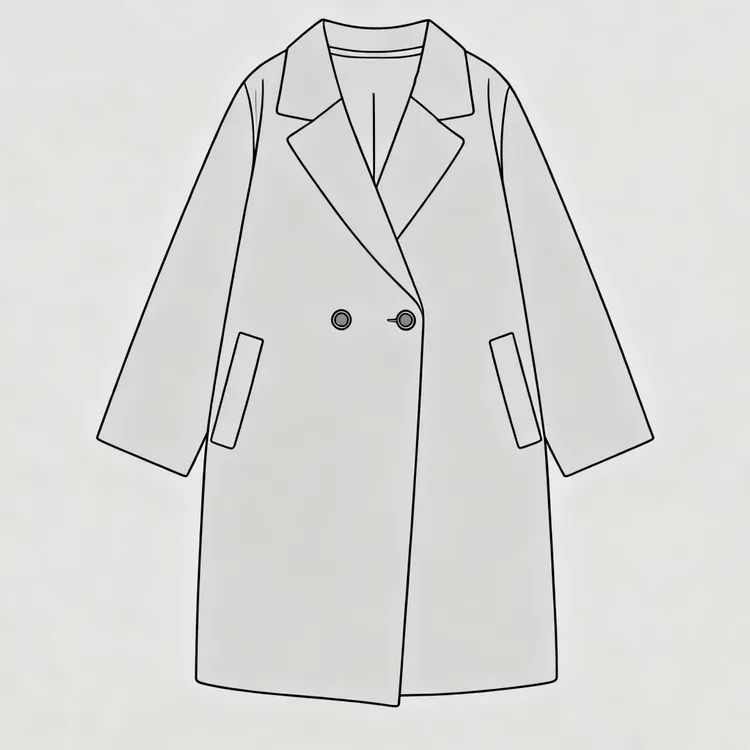 【Montendre】秋冬新款 A 长款羊毛混纺外套纯色厚款双面毛呢大衣