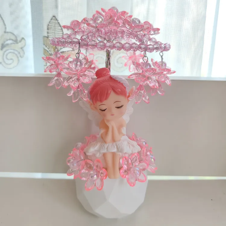 碧波仙子撑伞娃娃材料包亲子手工制作家居饰品小盆栽diy手链串珠