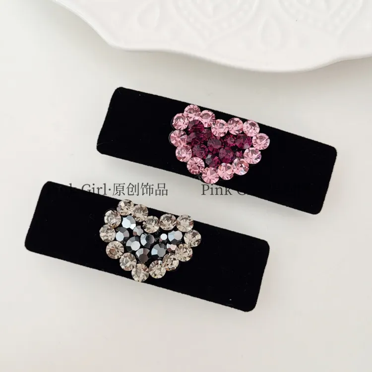 Pink Girl  T367新款时尚气质弹簧夹8cm小香风精致高级感发夹