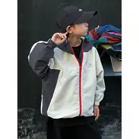 【现货】男童春秋2025年新款儿童连帽外套潮韩版中大童休闲风衣潮