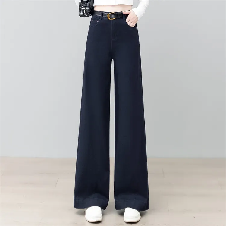歌哥弟阿玛休闲窄版阔腿裤女2025秋冬新款爆款女裤高腰显瘦直筒裤