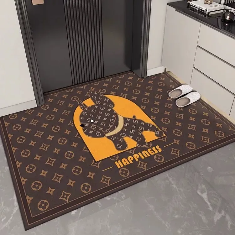 墨以【比安-棕色】厨房专用皮革防油防水可擦免洗专用防滑地垫