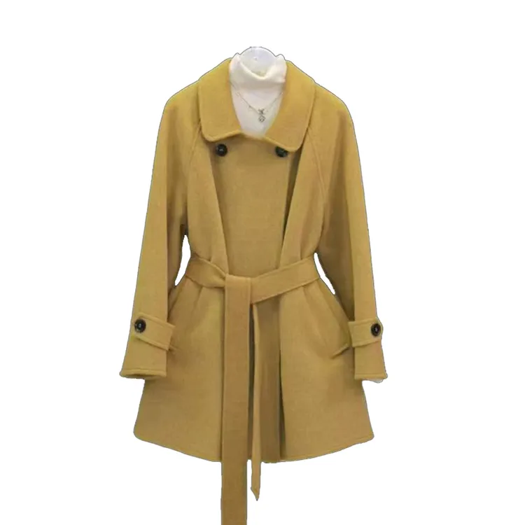 【GG澳.毛 莱赛尔天丝】TG！双面大衣带腰带短款羊毛外套-20279