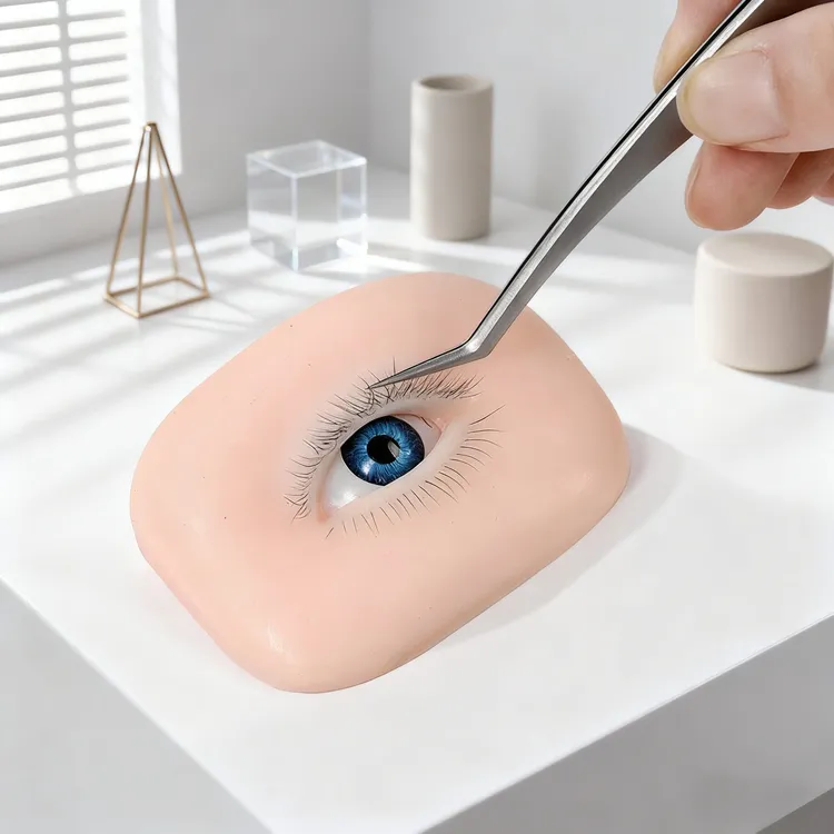【自带三层睫毛】美睫练习仿真眼模专用种睫毛嫁接睫毛练习头模模块