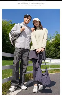 KJ2547情侣男款简约保暖立领休闲外套上衣