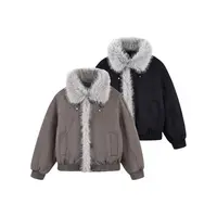 D02 座山雕棉袄冬季保暖毛领棉服外套百搭高领棉衣潮牌