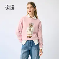 TeenieWeenie小熊女毛针织衫25休闲舒适大熊提花毛衣TTKW254TC1K