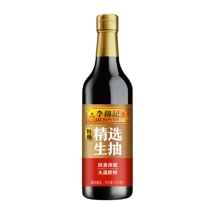 李锦记精选生抽500ml/瓶精选原料酿造酱油凉拌炒菜点蘸家用调味品