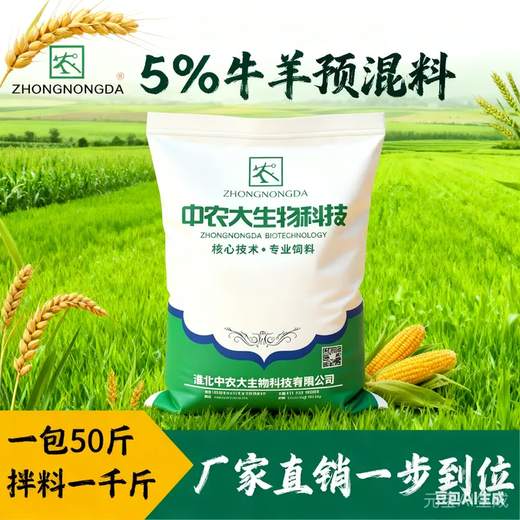 肉牛羊预混料饲料大品牌养殖场育肥牛专用中农大同款预混料