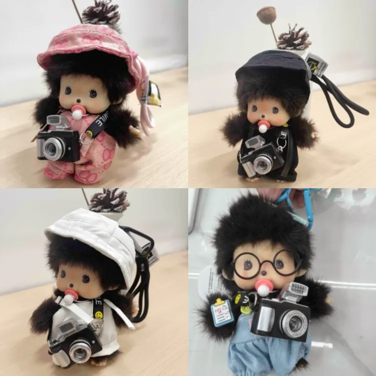 正版可爱蒙奇奇包包挂件毛绒公仔钥匙扣书包挂饰小玩偶送礼物