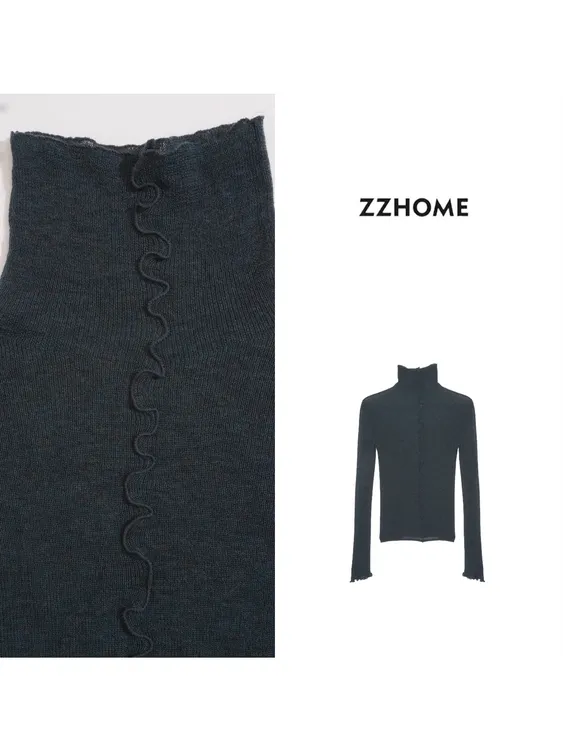 ZOZO HOME ｜可持续时髦经典水溶3.0木耳边薄打底q171737p