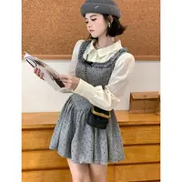 法式小众波点花边方领连衣裙女夏季甜美收腰短裙07319