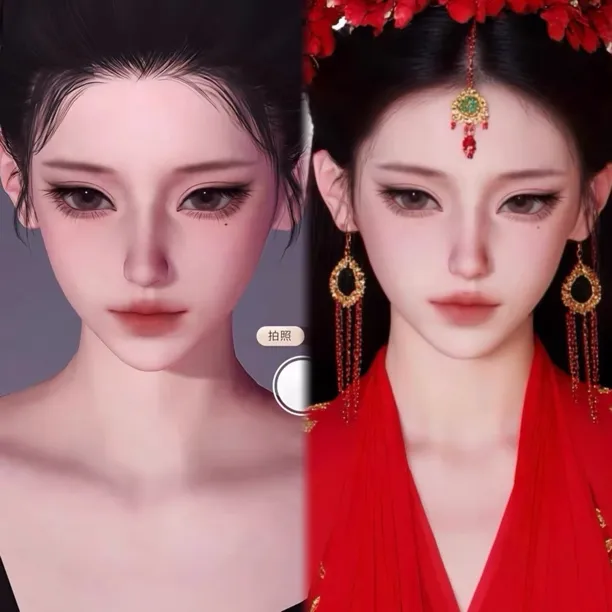 观音｜恋与深空精致捏脸 恋与深空 正脸侧脸都特别完美的一张脸