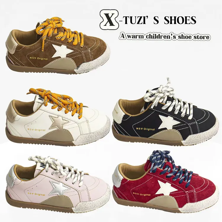 N.N儿童秋季百搭星星真皮脏脏鞋板鞋 单 26053