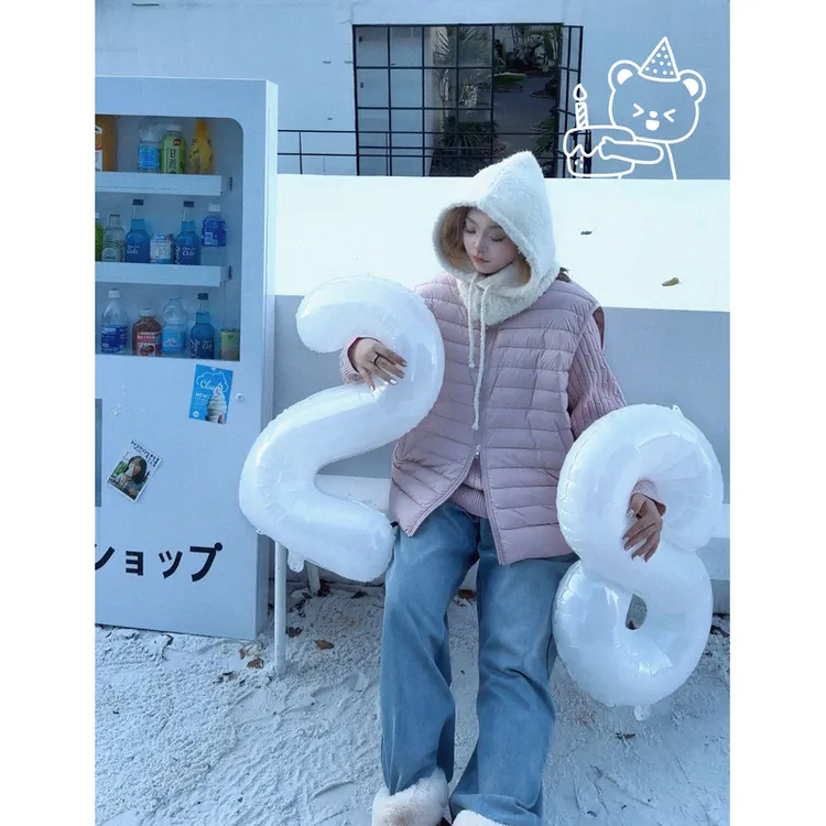 【瘦瘦】大码立领90白鸭绒保暖宽松百搭排骨马甲F0073