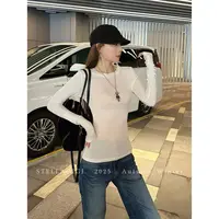 SG / 杨依姗 AW舒适天菜 极简百搭收腰感长袖T恤T-20251348