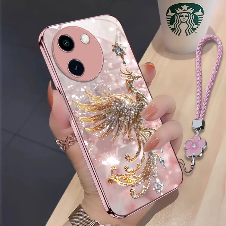 金钻凤凰vivoY200i手机壳V2354A散热轻奢全包防摔新款金属漆