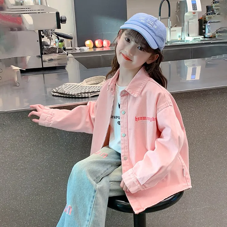 女童牛仔外套春秋2025新款时尚洋气中大童外套百搭女孩子时髦外穿