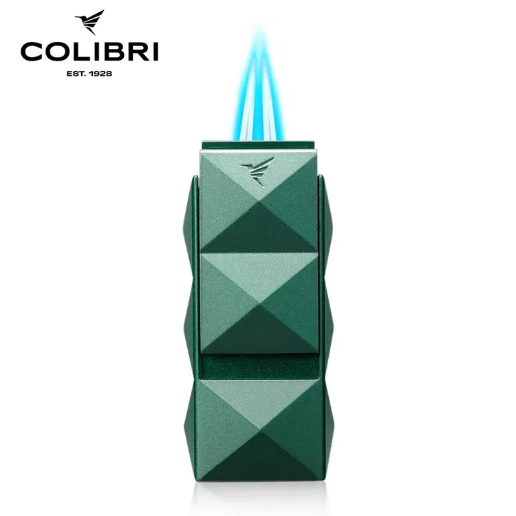 COLIBRI科乐比雪茄打火机防风直冲类星体带打孔器充气创意打火机