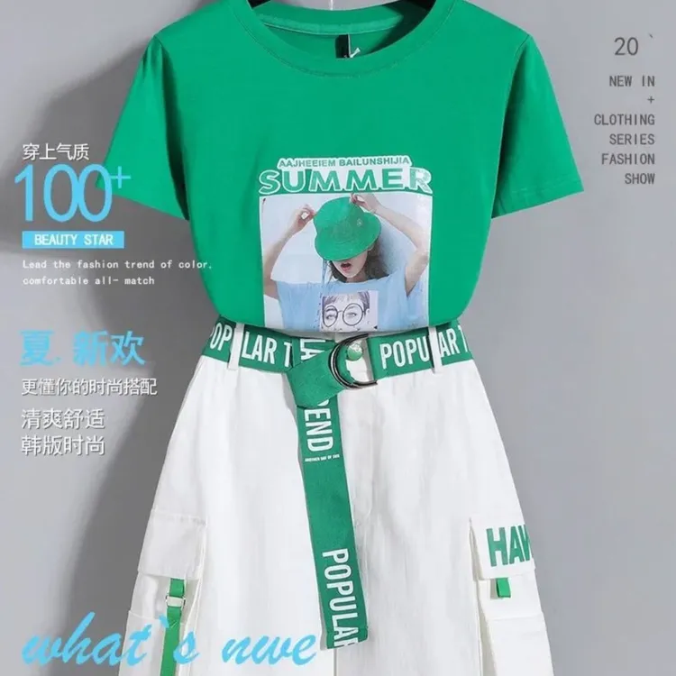 闺蜜姐妹装女生夏装两件套初中学生一套衣服小个子显高运动套