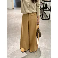 WenWen小个子大口袋设计显瘦韩版宽松阔腿裤2025秋季新款裤子4374