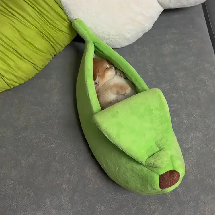 香蕉船猫窝四季通用异形宠物窝中小型犬半封闭安全感窝大尺寸猫床