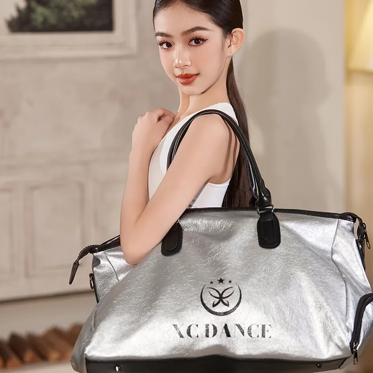 星辰拉丁舞闪银托特包
