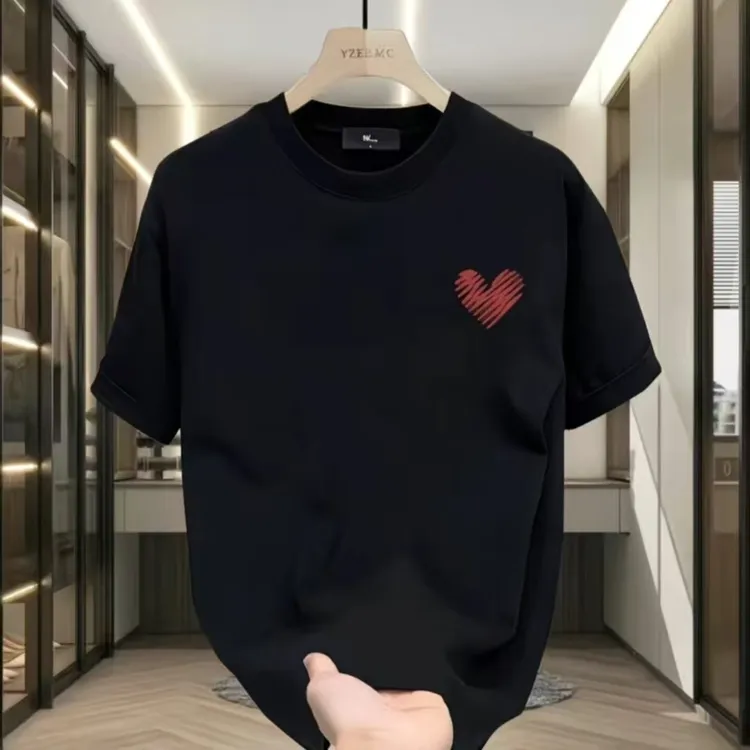 雅鹿男装雅鹿男装100%纯棉短袖t恤男夏季百搭t恤潮流宽松半袖圆领