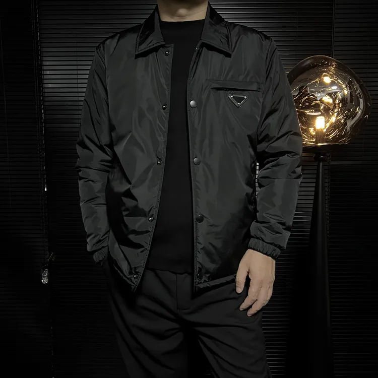 Mr.J_816秋冬高奢定制P家翻领休闲棉服外套