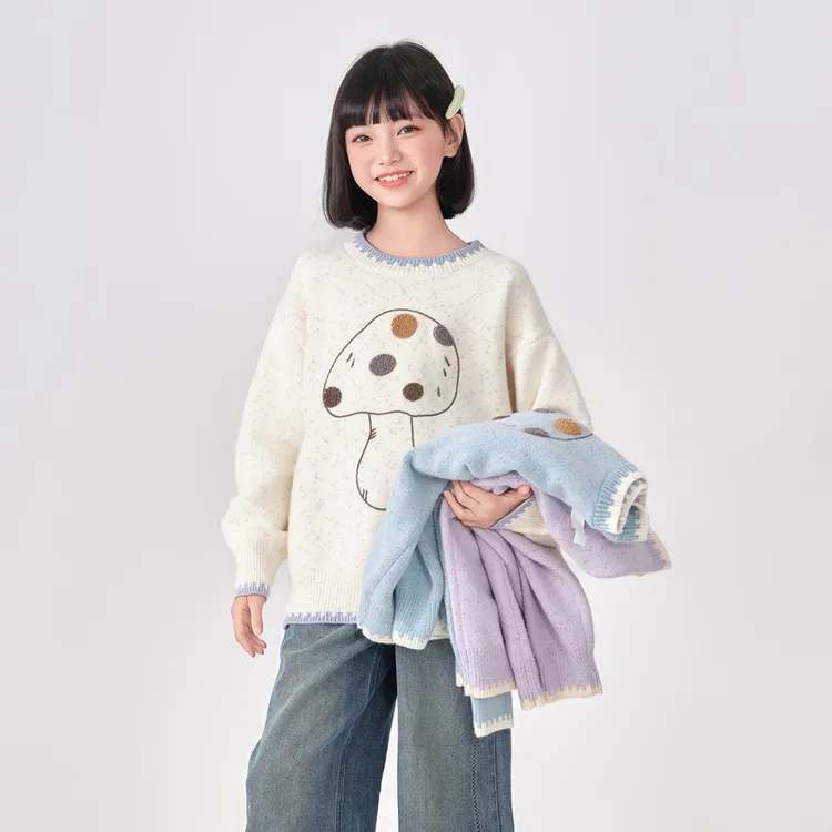 2294【现货】女童加厚毛衣秋冬新款爆款中大童洋气时髦针织毛衣童装