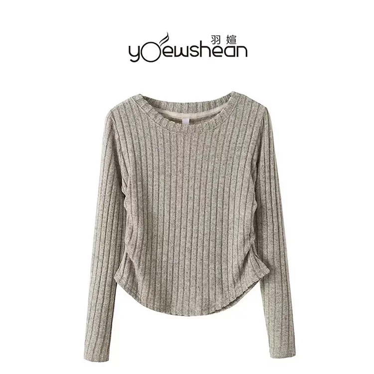 yoewshean/羽媗秋装女款爆款2025女装新款百搭宽松显瘦长袖打底衫