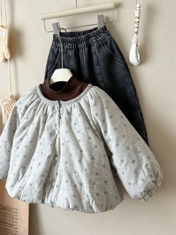 现货!女童棉袄冬季2025新款儿童加厚棉衣小女孩棉服