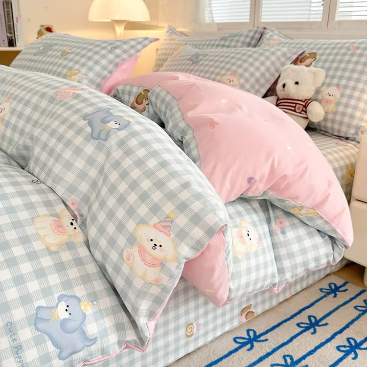 卡通全棉纯棉床上四件套2025新款床单宿舍学生被套床笠三件套床品
