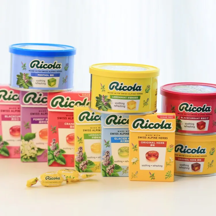 瑞士进口Ricola利口乐润喉糖柠檬薄荷糖润喉糖盒装润喉教师节礼盒