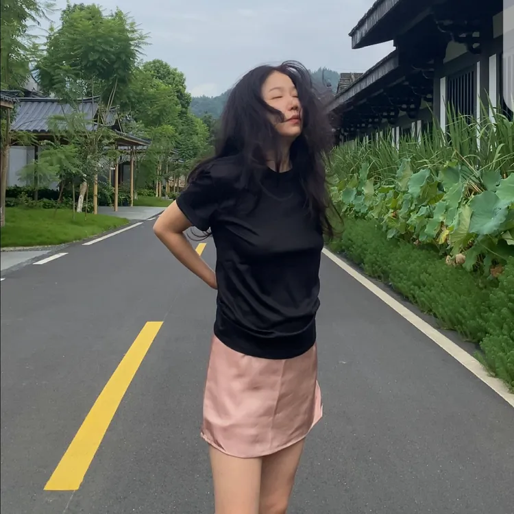 丝光棉T恤圆领V领