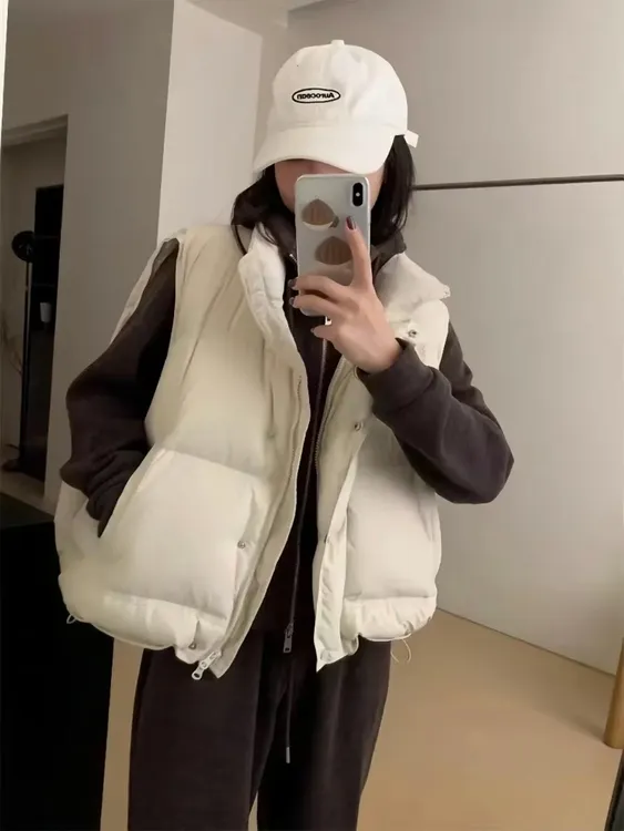 DQ25冬季新款立领坎肩百搭时尚短款棉服马甲6997