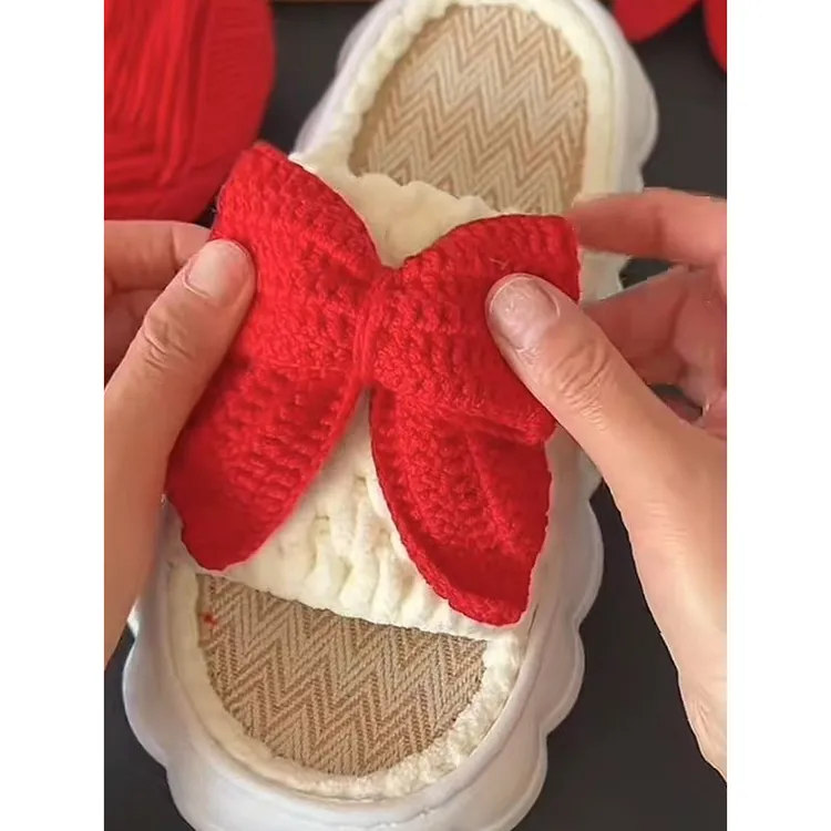 夏季新款云朵冰条线鱼嘴拖鞋材料包钩针拖鞋手工编织防滑diy闺蜜