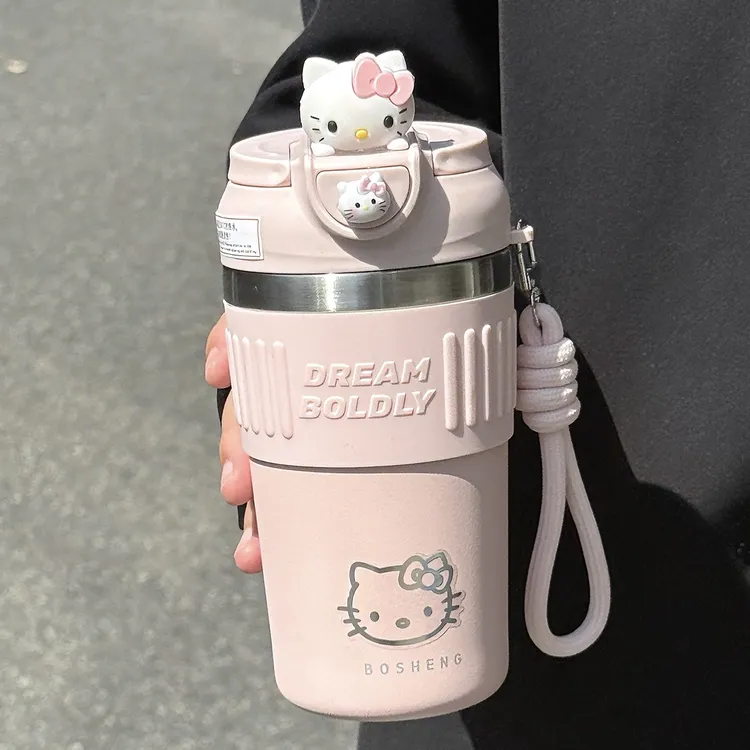 hellokitty可爱保温杯女生2025新款保冷杯子学生上学专用便携水杯