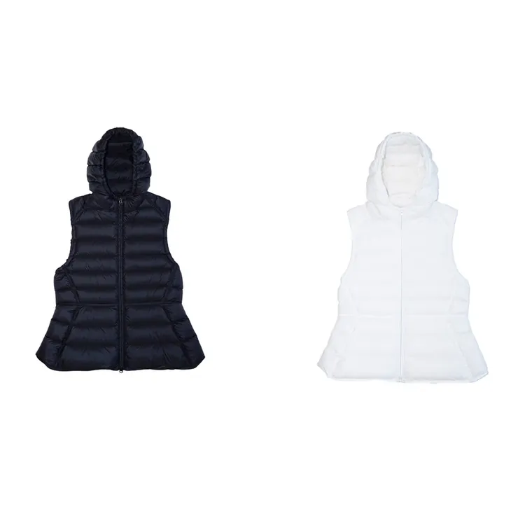 SYUGNA  设计师品牌  25秋冬新品简约百搭纯色羽绒连帽公主马夹女