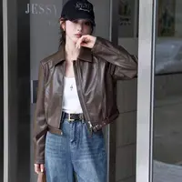 【皮衣】春季高档新款外套春装设计感时装女装服装5009[TS]