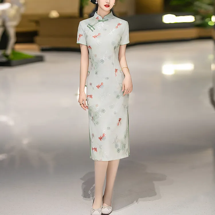 高端绝美新中式旗袍夏天2025新款日常可穿晚礼服老上海民国风裙子