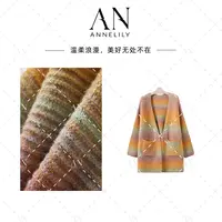 ANNELILY安琪琪【可彩】新款上新重工针织毛衣开衫外套AW2509123