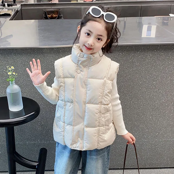 儿童棉马甲2025秋冬装新款女童洋气保暖坎肩男童加厚亲子马夹外穿