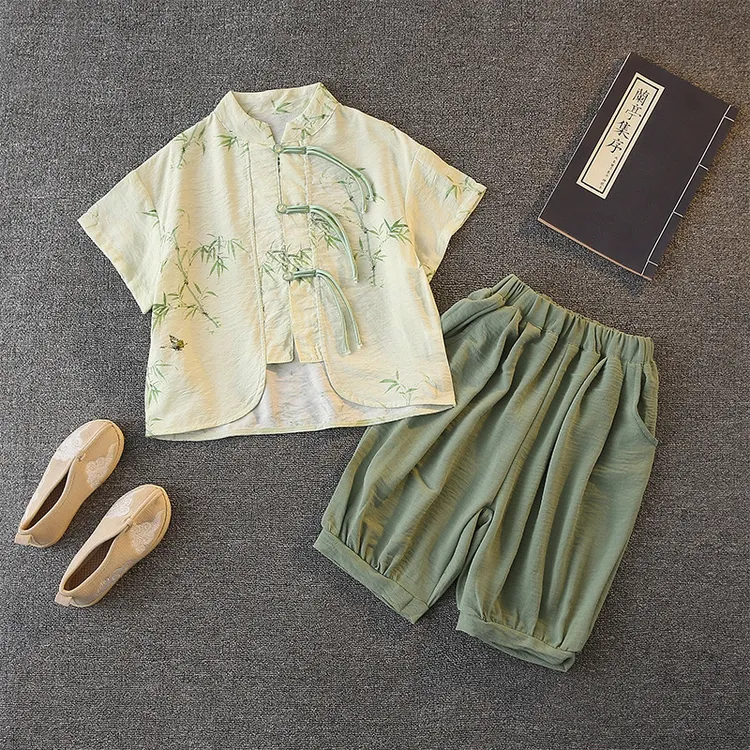 男汉服古装薄款婴夏装复古男孩套装男宝演出服民族风儿童汉服男童