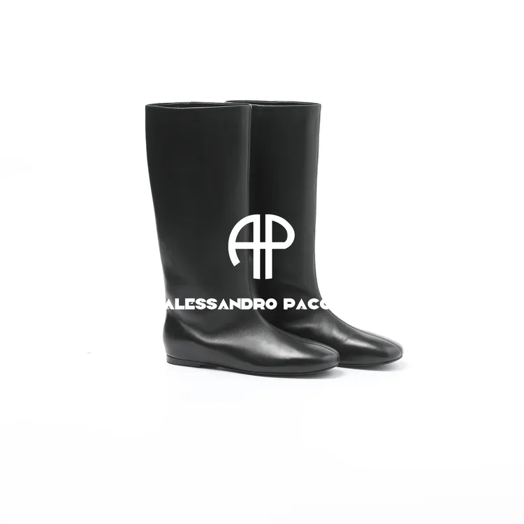 AP洛哥54127XC【直腿骑士靴】羊皮直筒时尚百搭平底长靴高帮鞋商品图