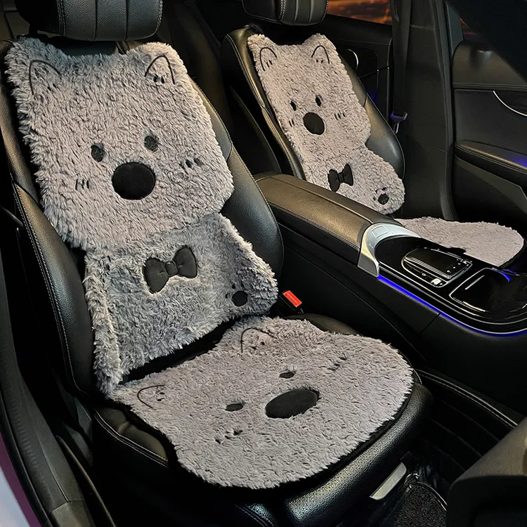 冬季汽车坐垫2025新款秋冬加加厚毛绒保暖创意可爱西高地车内座垫