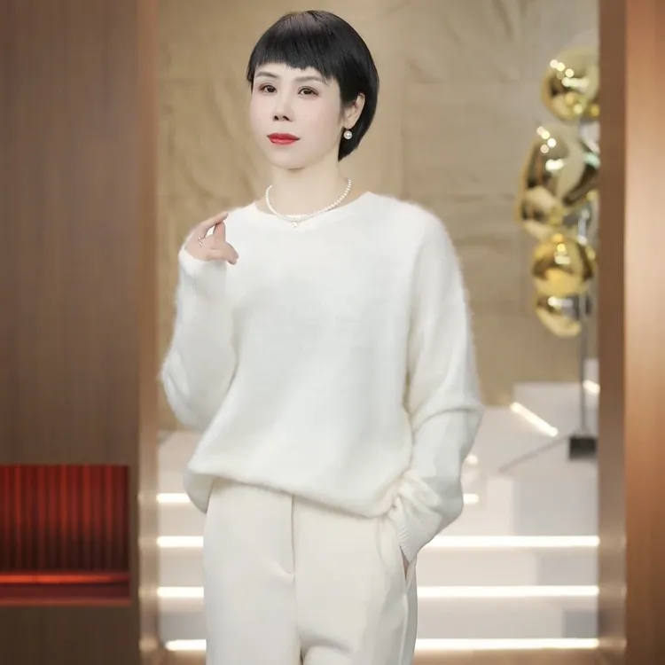 【渲渲推荐】XM-SM-3520冬季简约拉毛拉绒羊绒衫