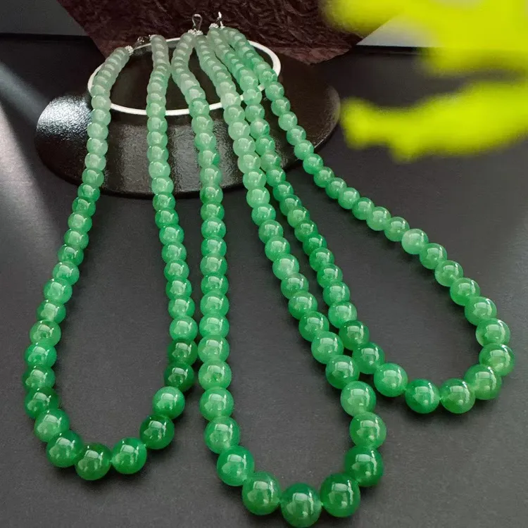 【丙洛专属】天然非洲翠8-9mm渐变色仙女链｜多样性发其一